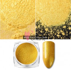 Pigment de unghii pentru Gel UV sau Acril 2g, NADP012BB Gold Shimmer Effect
